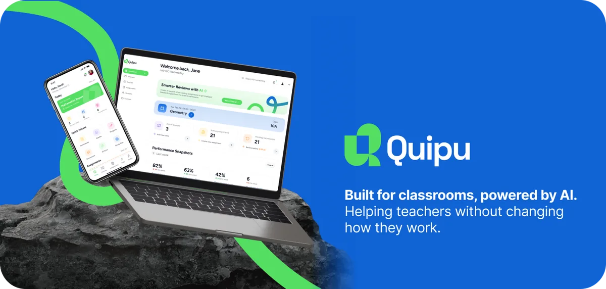 Quipu product screenshot with UI elements